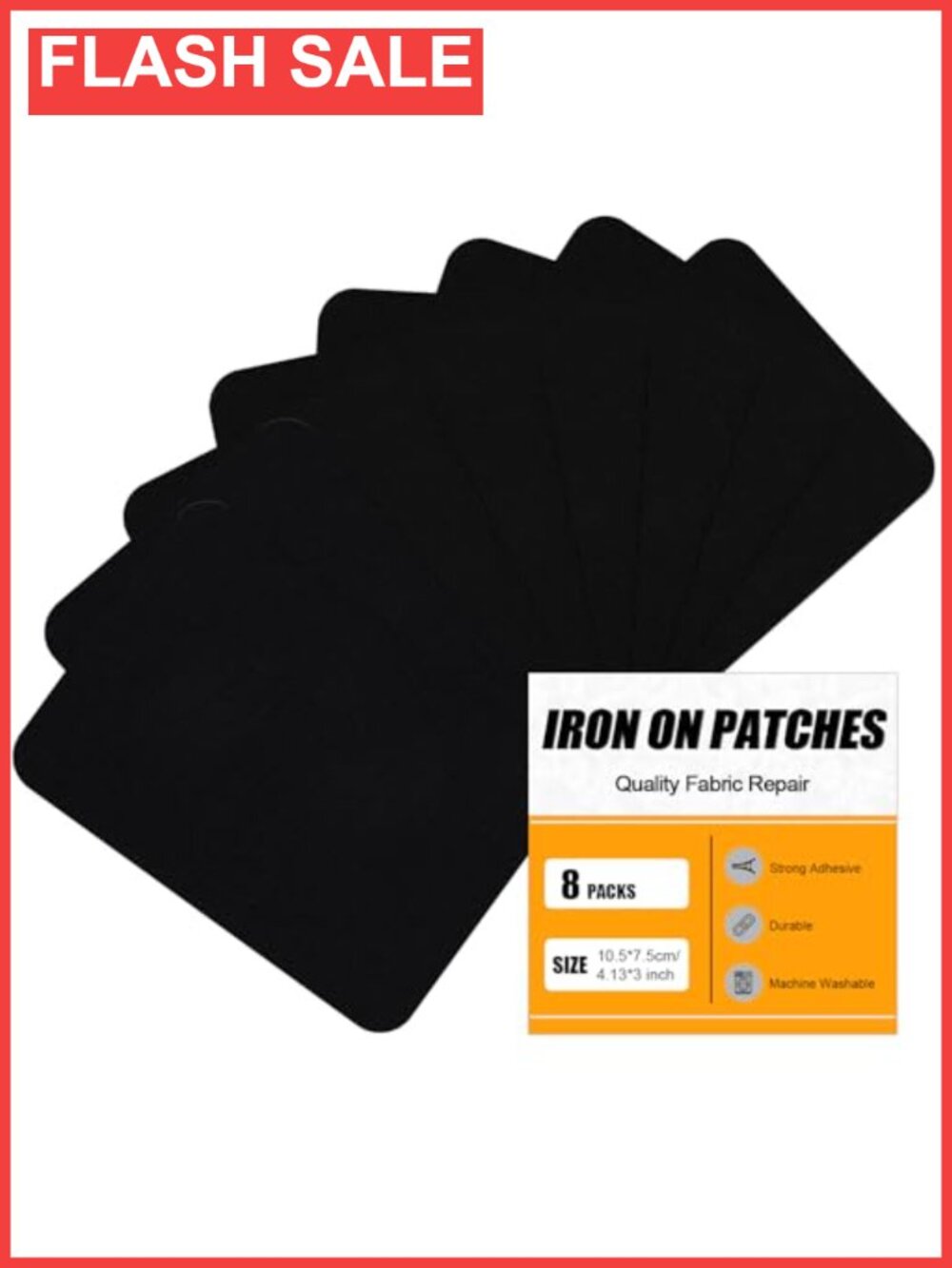 Iron On Fabric Repair Patches 8pc Cotton Adhesive Sewing Craft DIY